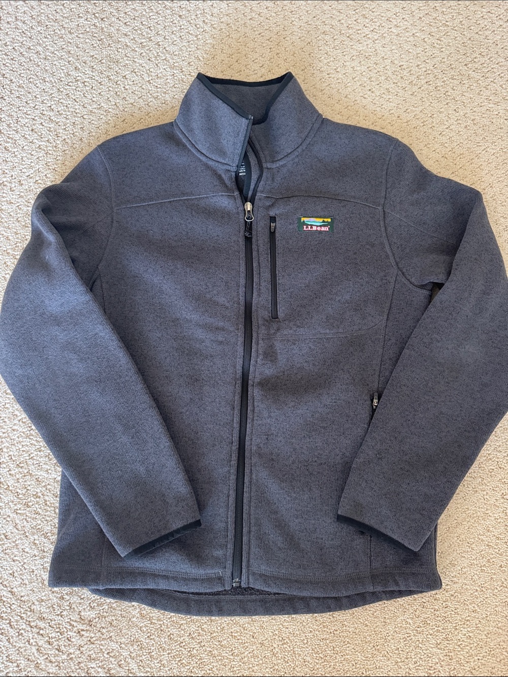 L.L. Bean Men’s Charcoal Gray Full-Zip Better Sweater Fleece Jacket